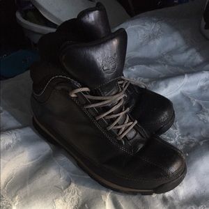 Women’s timberlands size 8 black leather